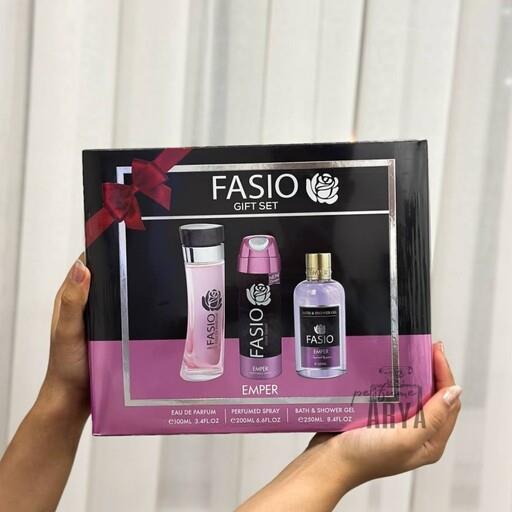 گیفت ست سه تکه عطر و ادکلن فاسیو امپر  fasio emper